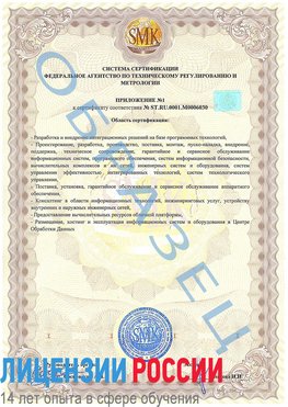 Образец сертификата соответствия (приложение) Заволжье Сертификат ISO 27001